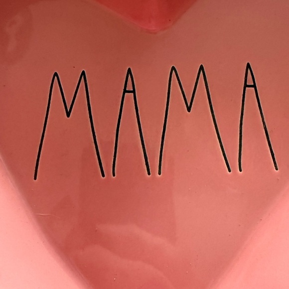 Rae Dunn Artisan Collection “Mama” Heart Ceramic Pink Dish - Picture 6 of 7